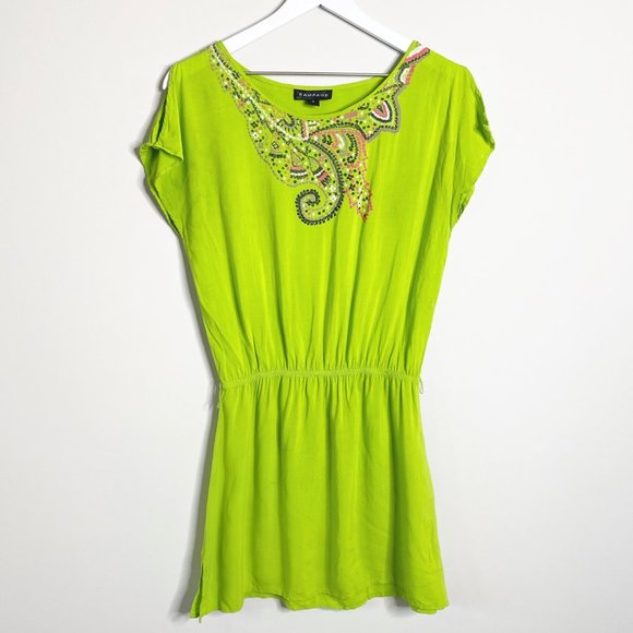 chartreuse green dress
